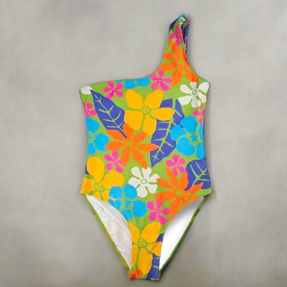 Floral One-Shoulder Swimsuit - Picture 15 of 16